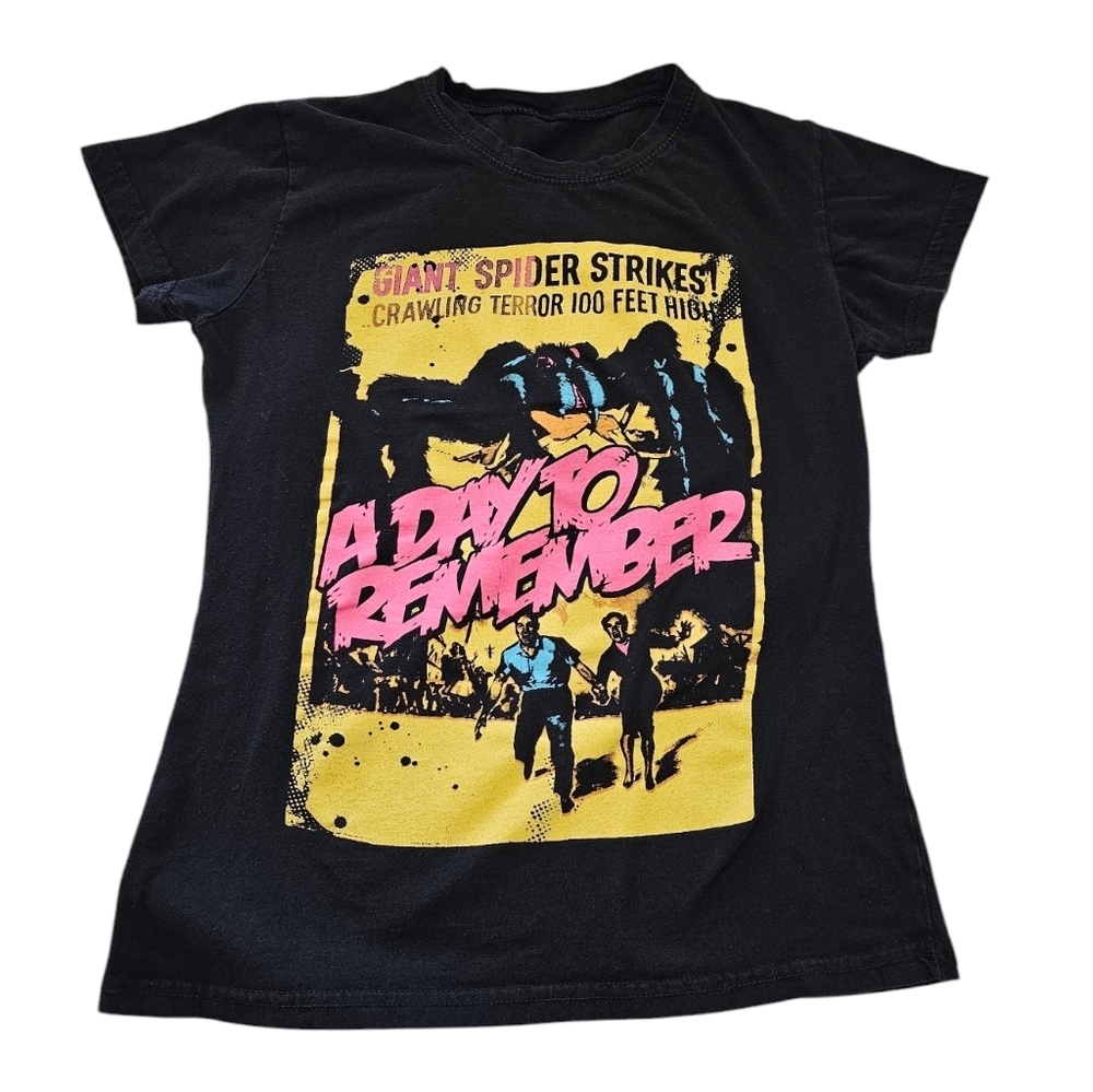 Vintage 2003 A Day to Remember Giant Spider Search for a Cure Graphic T-Shirt S